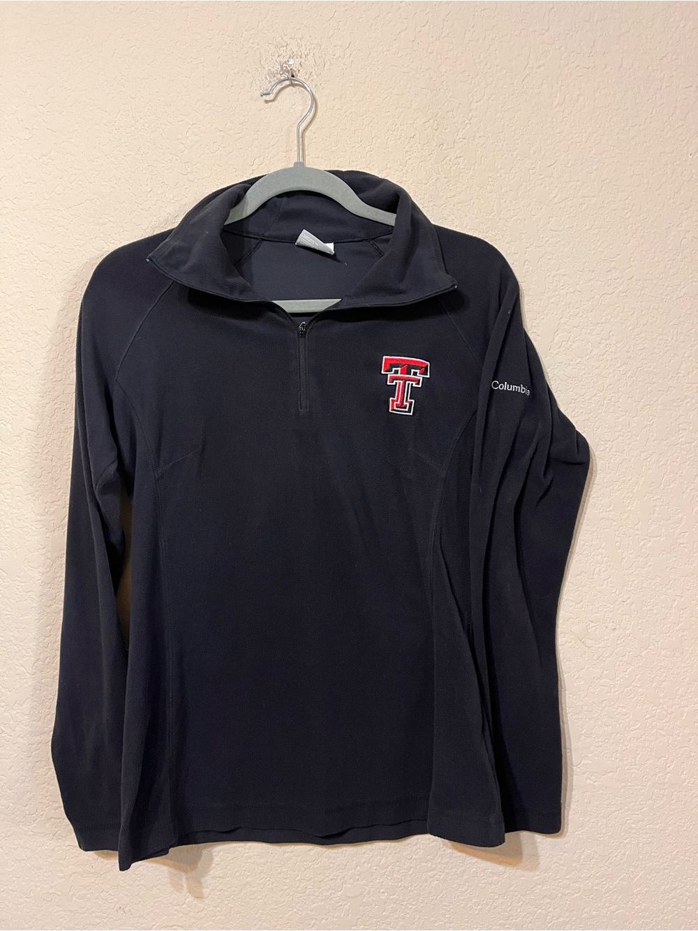Women’s medium Columbia, Texas Tech light fleece quarter zip